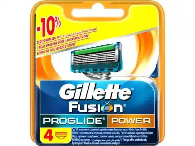 Кассеты сменные для бритвы Fusion Proglade Power 4 шт. Gillette наличный и безналичный расчет