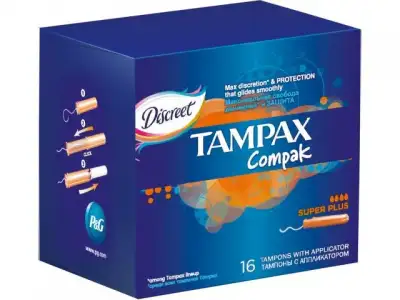Тампоны Compac Super Plus 16 шт. Tampax наличный и безналичный расчет