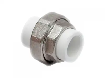 Американка ПП 32 мм вн.-вн., бел. РТП ( Соединение разборное внутренняя резьба полипропиленовое) (РосТурПласт) наличный и безналичный расчет