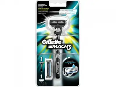 Станок для бритья Mach 3 + 2 кассеты Gillette наличный и безналичный расчет