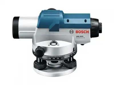 Нивелир оптический BOSCH GOL 26 D KIT со штативом и рейкой в кейсе (увеличение 26х, до 100 м, резьба 5/8