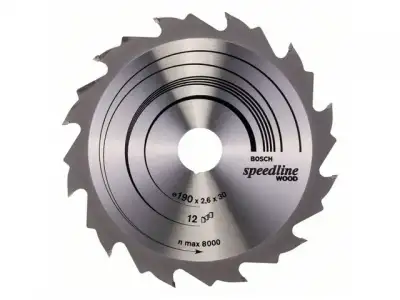 Диск пильный 190х30 мм 12 зуб. по дереву SPEEDLINE WOOD BOSCH (переменный зуб) наличный и безналичный расчет