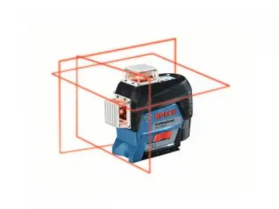 Нивелир лазерный линейный BOSCH GLL 3-80 C со штативом в кор. (проекция: 3 плоскости 360°, до 120 м, +/- 0.20 мм/м, резьба 1/4, 5/8