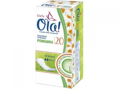 Прокладки гигиен. ежедневные Daily Ромашка 20 шт. Ola (OLA!) наличный и безналичный расчет