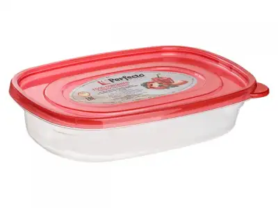Контейнер пласт. прямоуг. 0,9 л д/пищ. продуктов, с крышкой, PERFECTO LINEA (210x140x45 мм) наличный и безналичный расчет