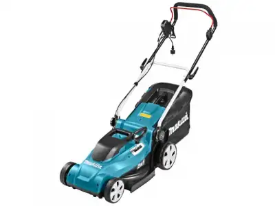 Газонокосилка электрическая MAKITA ELM 4120 (1600 Вт, шир. 410 мм, выс. 20-75 мм, пластм. корпус, без мульчир., травосборник 45 л) наличный и безналичный расчет