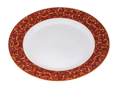 Тарелка десертная стеклокерамическая, 200 мм, круглая, ANASSA RED (Анасса рэд), DIVA LA OPALA (Sovrana Collection) наличный и безналичный расчет