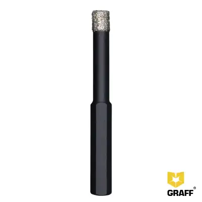 Алмазное кольцевое сверло по керамограниту и плитке 8 мм GRAFF серии Expert наличный и безналичный расчет