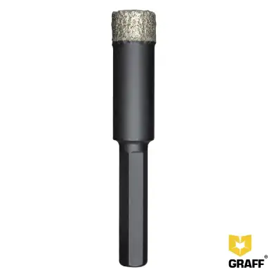 Алмазное трубчатое сверло по керамограниту и плитке 14 мм GRAFF серии Expert наличный и безналичный расчет