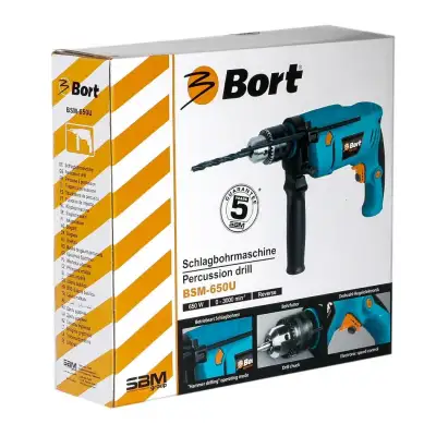 Дрель ударная Bort BSM-650U наличный и безналичный расчет