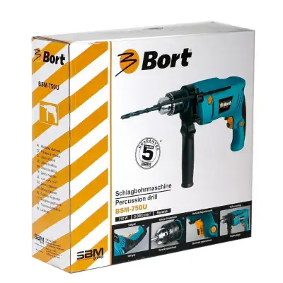 Дрель ударная Bort BSM-750U наличный и безналичный расчет