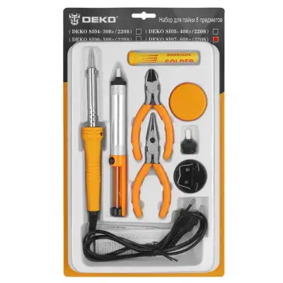 Паяльник с набор для пайки DEKO SI07 SET 8 наличный и безналичный расчет