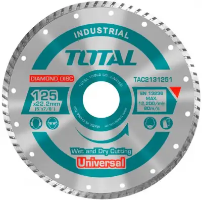 Диск алмазный 125x10x22,2 мм TOTAL TAC2131251 наличный и безналичный расчет
