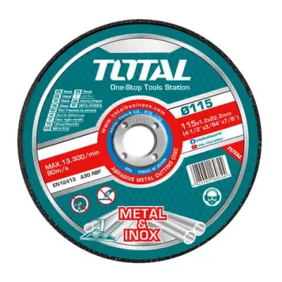 Круг отрезной 115x1,2x22,2 мм по металлу TOTAL TAC22111550 (50шт) наличный и безналичный расчет