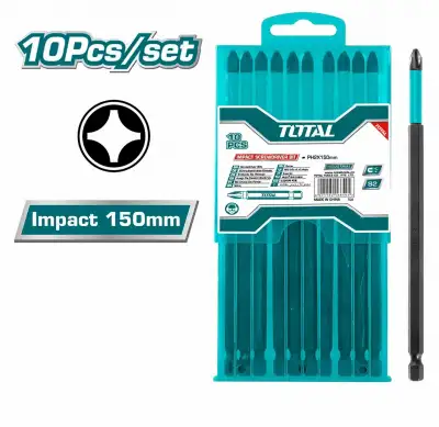 Бита ударная PH2 150 мм TOTAL TACIM16PH263 (10 шт) наличный и безналичный расчет