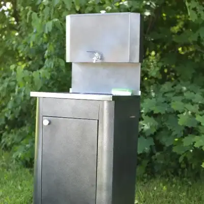 Умывальник «Метлес» без ЭВН 17 литров, античное серебро, раковина 50х50 наличный и безналичный расчет