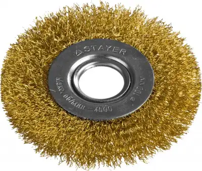 STAYER ″PROFESSIONAL″. Щетка дисковая для УШМ, витая стальная латунированная проволока 0,3мм, 100ммх22мм наличный и безналичный расчет