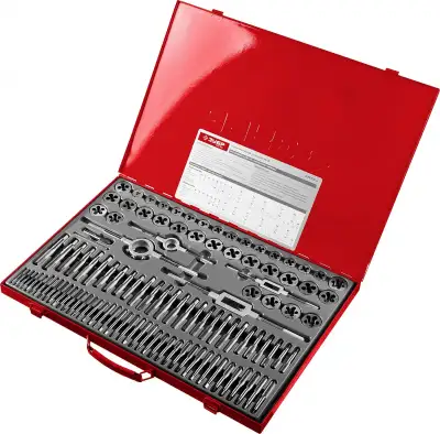 ЗУБР 110 предметов, набор метчиков и плашек, сталь 9ХС наличный и безналичный расчет