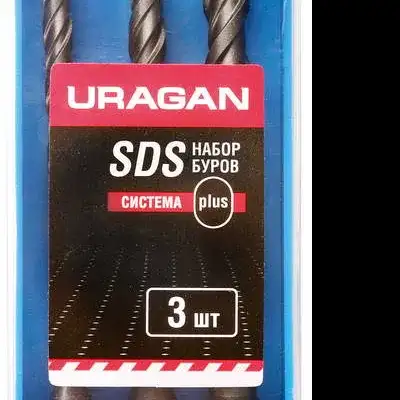 URAGAN Набор буров SDS-plus 3 шт: 5 х 160, 6 х 160, 8 х 160 мм наличный и безналичный расчет