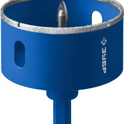 Коронка алмазная с центрирующим сверлом для дрели d 120 мм по керамике и стеклу, Р60, трехгр хвостовик, ЗУБР Профессионал наличный и безналичный расчет