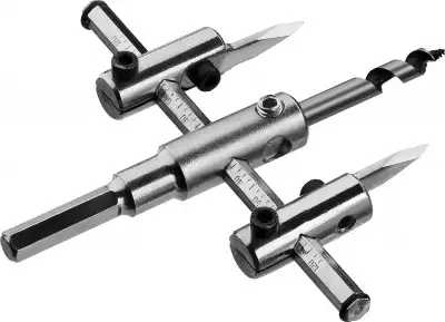 Сверло ЗУБР ″Мастер″ регулируемое по дереву, двухрезцовое ″Балеринка″, d=40-120мм, 1-30мм, в блистере наличный и безналичный расчет