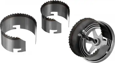 STAYER 3 шт(60-74/32мм), кольцевая пила по дереву, сегментная, наборная, усиленная, 60-67-74х32 мм наличный и безналичный расчет