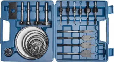 ЗУБР 28 предметов, Набор коронок по дереву и сверл наличный и безналичный расчет