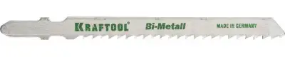 Полотна KRAFTOOL, T127DF, для эл/лобзика, Bi-Metall, по мягкому металлу (3-15мм), EU-хвост., шаг 3мм, 75мм, 2шт наличный и безналичный расчет