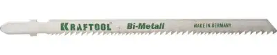 Полотна KRAFTOOL, T345XF, для эл/лобзика, Bi-Metall,универ.: по нерж.стали, дереву с гвоздями, EU-хвост., шаг 1,8-2,5мм, 110мм, 2шт наличный и безналичный расчет