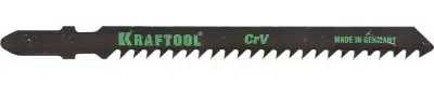 Полотна KRAFTOOL, T144D, для эл/лобзика, Cr-V, по дереву, ДВП, ДСП, быстрый рез, EU-хвост., шаг 4мм, 75мм, 2шт наличный и безналичный расчет