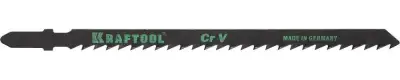 Полотна KRAFTOOL, T244D, для эл/лобзика, Cr-V, по дереву, ДВП, ДСП, фигурный рез, EU-хвост., шаг 4мм, 75мм, 2шт наличный и безналичный расчет