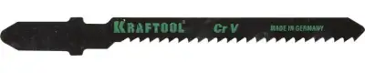 Полотна KRAFTOOL,T19BO, для эл/лобзика, Cr-V, по дереву, пластику, фигурный рез, EU-хвост., шаг 2мм, 50мм, 2шт наличный и безналичный расчет