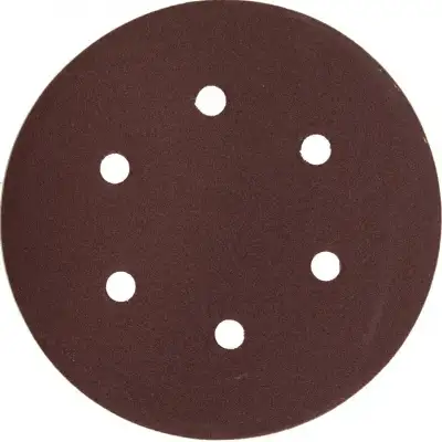 Круг шлифовальный ЗУБР ″Мастер″ универсальный, из абразивной бумаги на велкро основе, 6 отверстий, Р120, 150мм, 5шт наличный и безналичный расчет