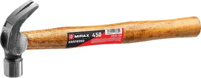 Кованый молоток-гвоздодёр MIRAX 450 г наличный и безналичный расчет