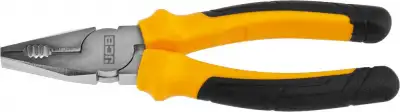 Плоскогубцы JCB, хромированное покрытие, двухкомпонентная рукоятка, CrV cталь, 180мм наличный и безналичный расчет
