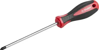 Отвертка ЗУБР ″МАСТЕР″, Cr-V стержень, двухкомпонентная рукоятка, PH1x150мм наличный и безналичный расчет