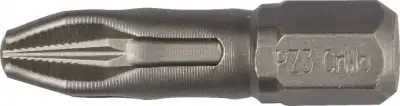 Биты ″X-DRIVE″ торсионные кованые, обточенные, KRAFTOOL 26121-2-25-2, Cr-Mo сталь, тип хвостовика C 1/4″, PH2, 25мм, 2шт наличный и безналичный расчет
