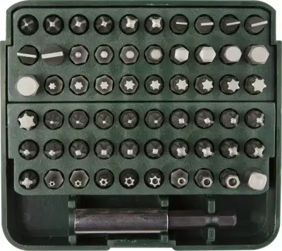 Набор бит ″GRAND-61″ с адаптером, KRAFTOOL 26140-H61, в пластиковом боксе, Cr-V, 61 предмет наличный и безналичный расчет