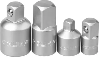 Набор ЗУБР ″Мастер″: Адаптеры переходные для торцовых головок, 4шт наличный и безналичный расчет