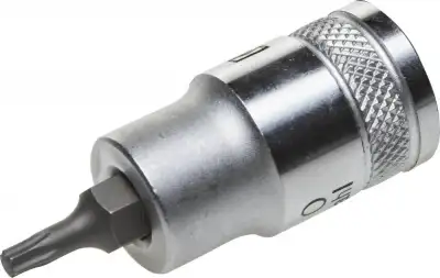 Торцовая бита-головка KRAFTOOL ″INDUSTRIE QUALITAT″, материал S2, TORX, сатинированная, 1/2″, Т20 наличный и безналичный расчет