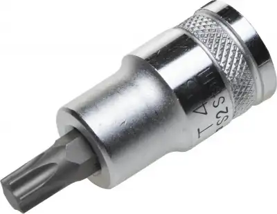 Торцовая бита-головка KRAFTOOL ″INDUSTRIE QUALITAT″, материал S2, TORX, сатинированная, 1/2″, Т45 наличный и безналичный расчет