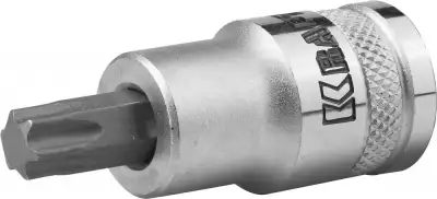Торцовая бита-головка KRAFTOOL ″INDUSTRIE QUALITAT″, материал S2, TORX, сатинированная, 1/2″, Т50 наличный и безналичный расчет