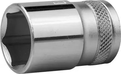 Торцовая головка KRAFTOOL ″INDUSTRIE QUALITAT″, Cr-V, FLANK, хромосатинированная, 1/2″, 18 мм наличный и безналичный расчет