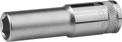Торцовая головка KRAFTOOL ″INDUSTRIE QUALITAT″, удлиненная, Cr-V, FLANK, хромосатинированная, 1/2″, 13 мм наличный и безналичный расчет