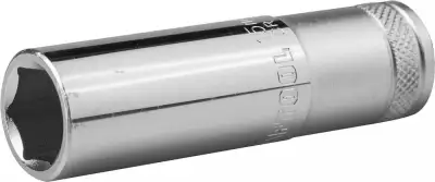 Торцовая головка KRAFTOOL ″INDUSTRIE QUALITAT″, удлиненная, Cr-V, FLANK, хромосатинированная, 1/2″, 15 мм наличный и безналичный расчет