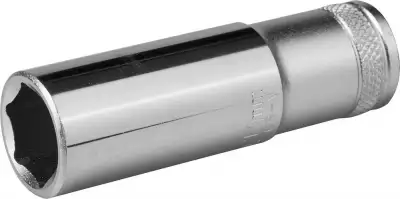 Торцовая головка KRAFTOOL ″INDUSTRIE QUALITAT″, удлиненная, Cr-V, FLANK, хромосатинированная, 1/2″, 17 мм наличный и безналичный расчет