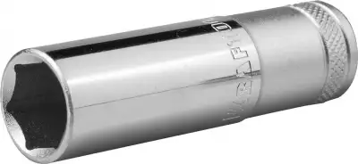 Торцовая головка KRAFTOOL ″INDUSTRIE QUALITAT″, удлиненная, Cr-V, FLANK, хромосатинированная, 1/2″, 19 мм наличный и безналичный расчет