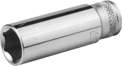 Торцовая головка KRAFTOOL ″INDUSTRIE QUALITAT″, удлиненная, Cr-V, FLANK, хромосатинированная, 1/4″, 8 мм наличный и безналичный расчет