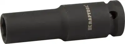 Торцовая головка KRAFTOOL ″INDUSTRIE QUALITAT″ ударная, удлиненная (1/2″), FLANK, Cr-Mo, фосфатированная, 14 мм наличный и безналичный расчет
