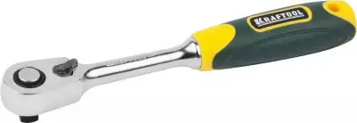 Трещотка для торцовых головок KRAFTOOL ″PRO″, Сr-V сталь, 60 зубцов, 1/4″ наличный и безналичный расчет